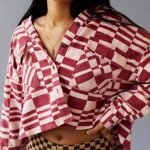 Urban outfitters Bdg caleb crop flannel shirt